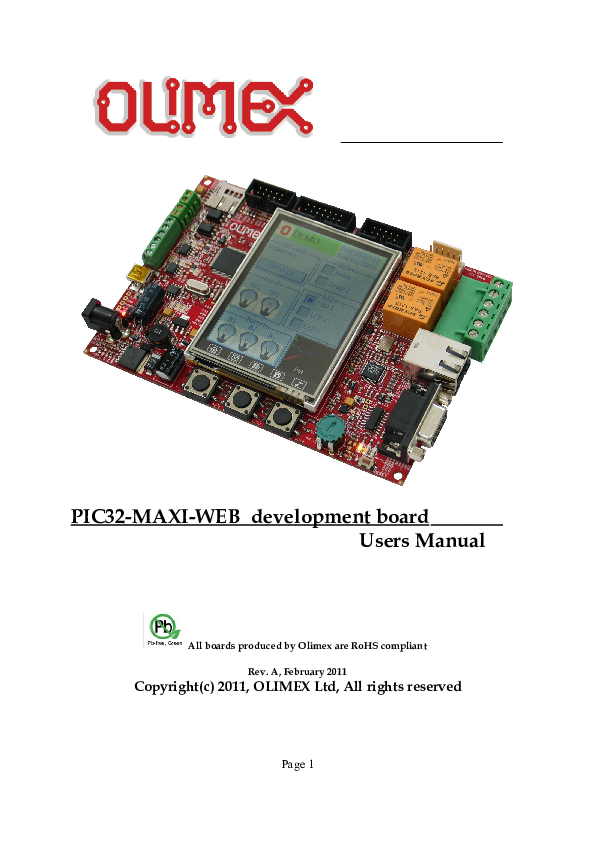 (PDF) PIC32-MAXI-WEB development board Users Manual All boards produced ...