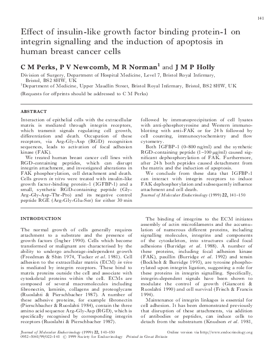 (PDF) EVect of insulin-like growth factor binding protein-1 on integrin ...