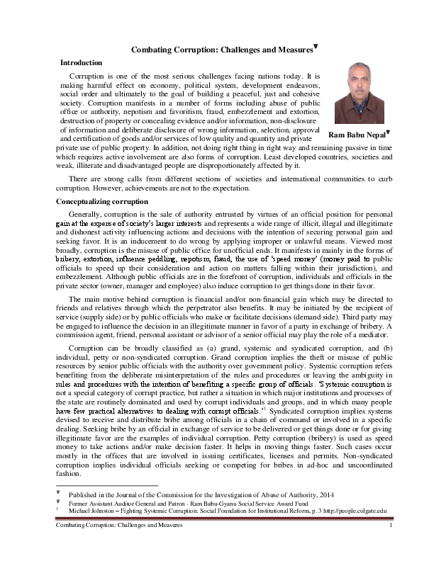 Solution to corruption in nigeria pdf picture