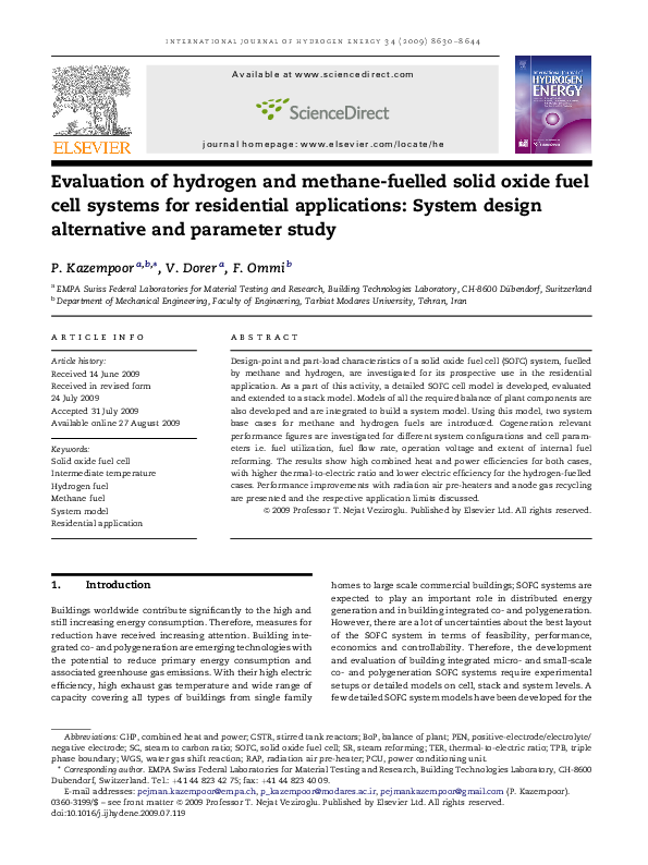 (PDF) Evaluation of hydrogen and methane-fuelled solid oxide fuel cell ...