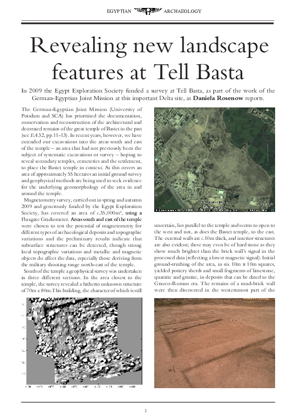 (PDF) Revealing New Landscape Features at Tell Basta