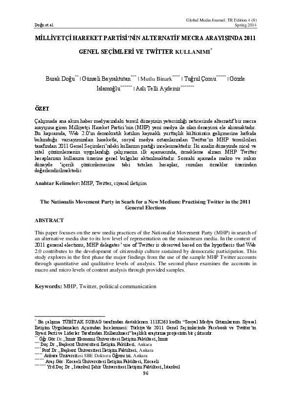 (PDF) Burak DoğuGünseli BayraktutanMutlu BinarkTuğrul Çomu Gözde
