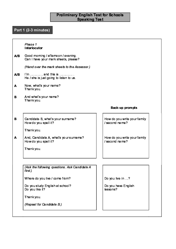 English Speaking Test Pdf – IELTS Speaking Actual Tests and Suggested ...