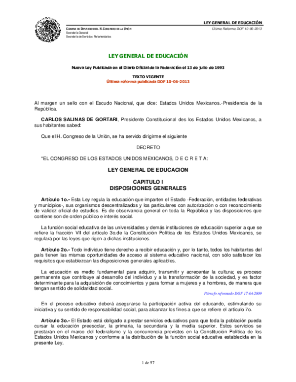(PDF) LEY GENERAL DE EDUCACIÓN LEY GENERAL DE EDUCACIÓN LEY GENERAL DE ...