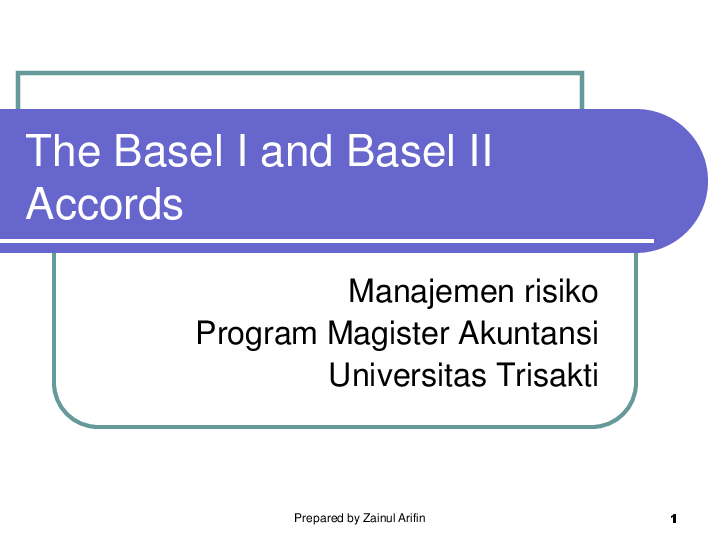 (PPT) 3.+The+Basel+I+and+Basel+II+Accords