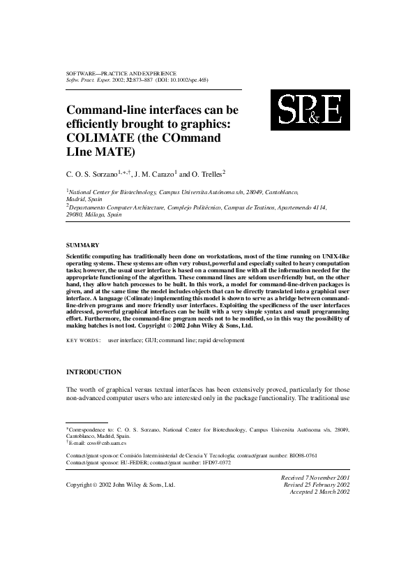 (PDF) Command-line interfaces can be efficiently brought to graphics ...