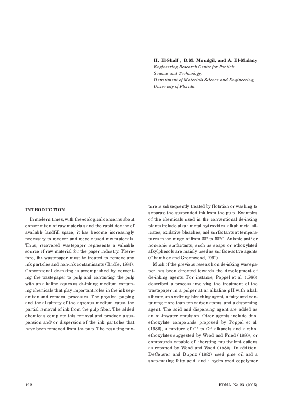 (PDF) Separation of Ink Particles from Waste Paper by Finebubbles