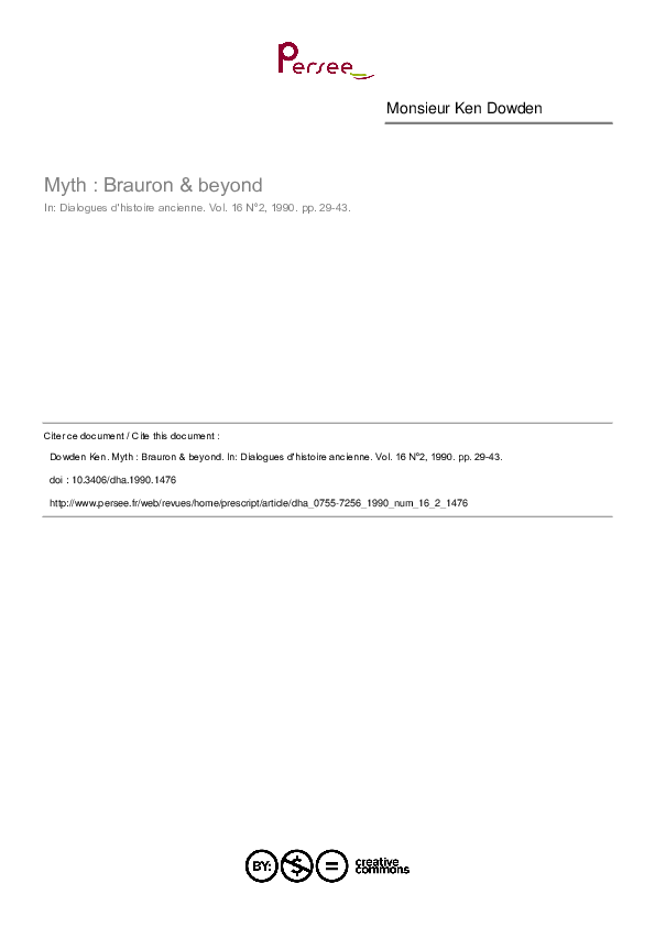 (PDF) Monsieur Ken Dowden | Alexandra-Stefania Bucsoiu - Academia.edu