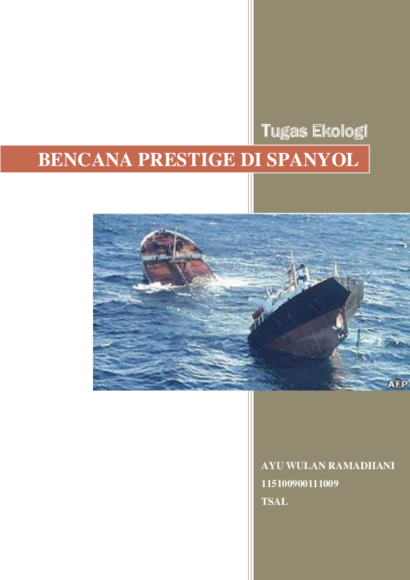 Doc Bencana Prestige Di Spanyol Ayu Wulan Academia Edu