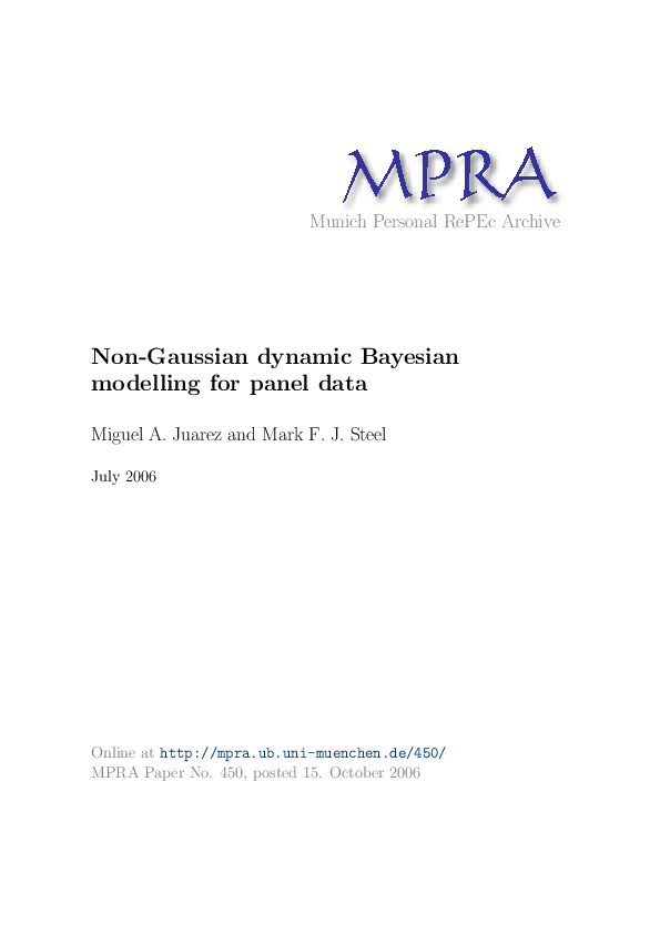 (PDF) Non-gaussian dynamic bayesian modelling for panel data