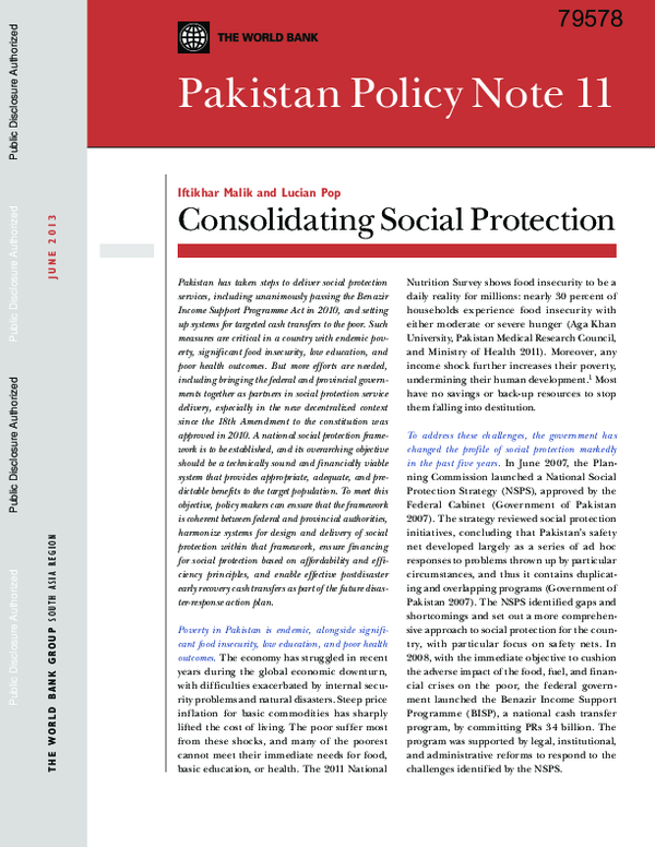 P a k Pakistan Policy Note 11