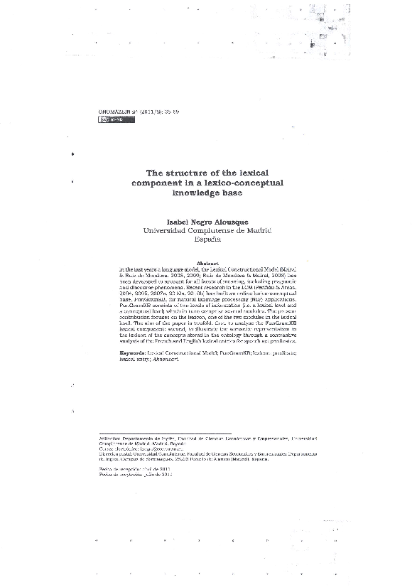  pdf meaning construction in a lexico conceptual knowledge base isabel negro academia edu