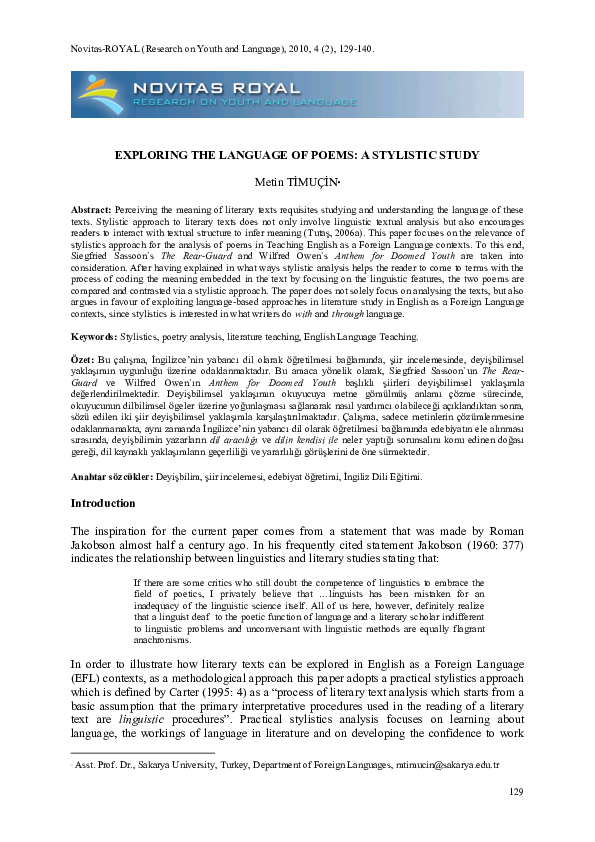 poetic function of language