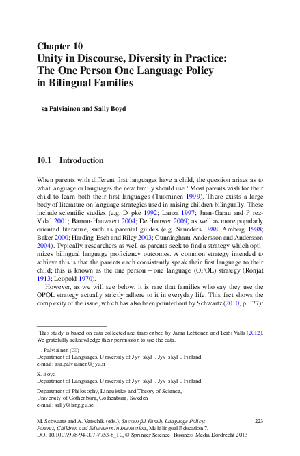 (PDF) Unity in discourse, diversity in practice. The one-person one ...