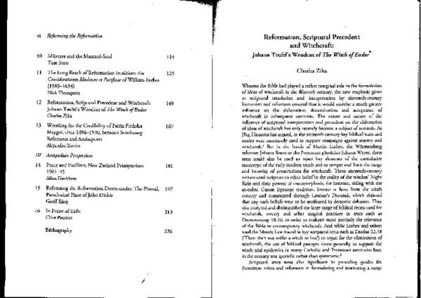(PDF) ‘Reformation, Scriptural Precedent and Witchcraft: Johann Teufel ...
