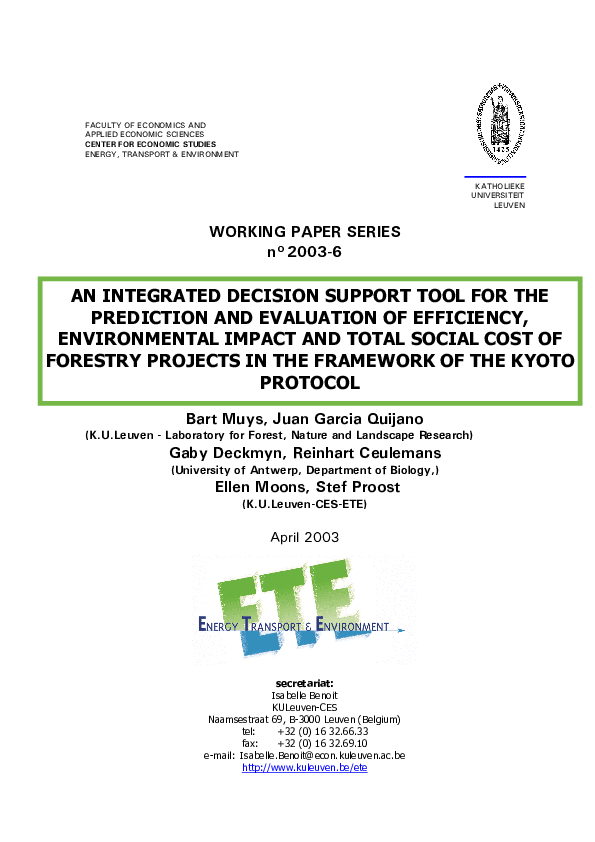 (PDF) An integrated decision support tool for the prediction and ...