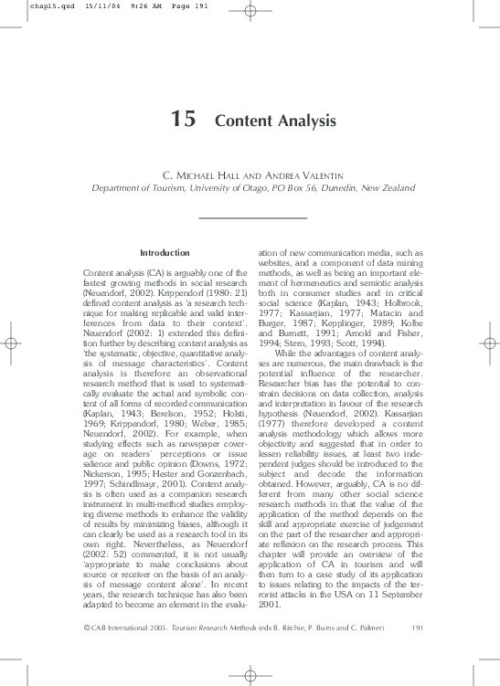 (PDF) Content analysis