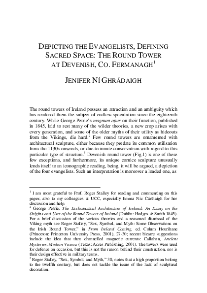 Depicting the Evangelists, Defining Sacred Space: The Round Tower at Devenish, Co. Fermanagh