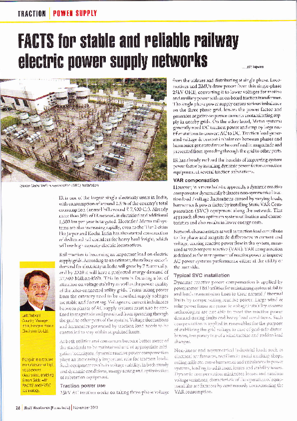 (PDF) FACTS for Traction Power Supply Lalit Tejwani Academia.edu