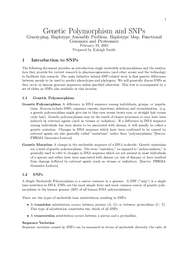 Thesis genetic polymorphism picture