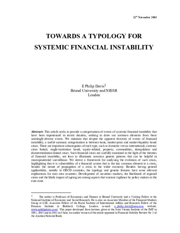 Financial instability essay picture