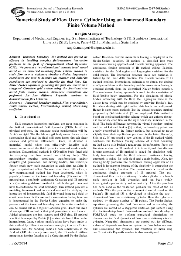Flow around a cylinder lab report picture