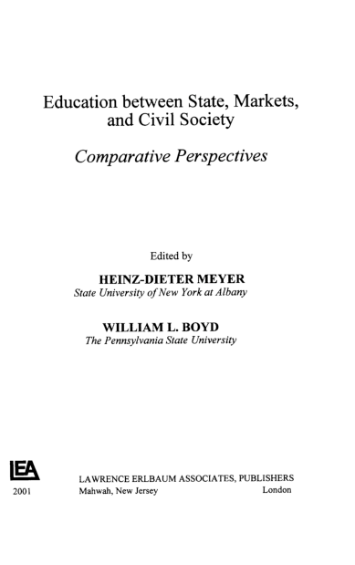 (PDF) Civil Society and Education - The Return of an Idea. in Education ...