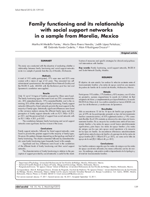 (PDF) Family functioning and its relationship with social support ...