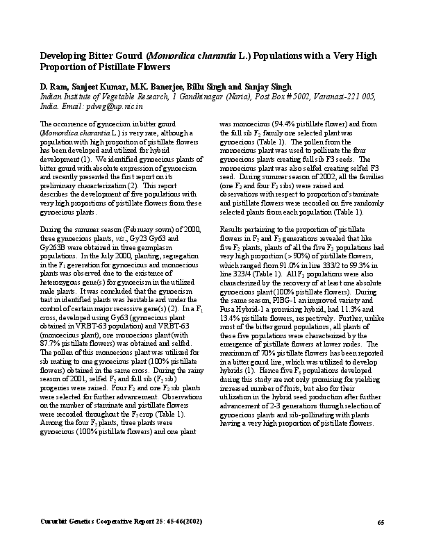 Bitter gourd thesis image