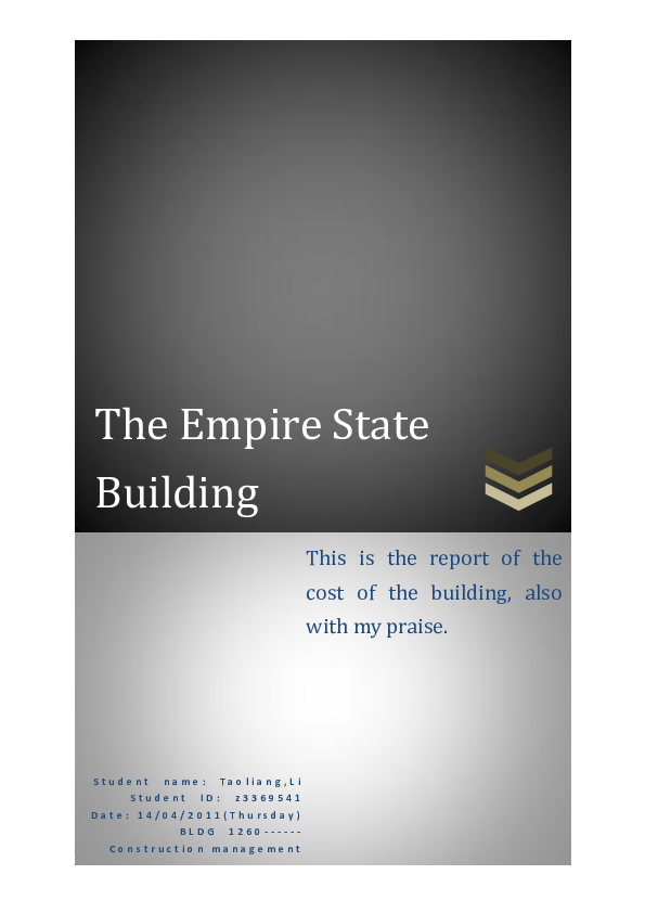 Cost of Empire State Building Luke Li Academia.edu