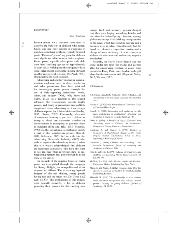 (PDF) Pester Power for Wiley Encyclo