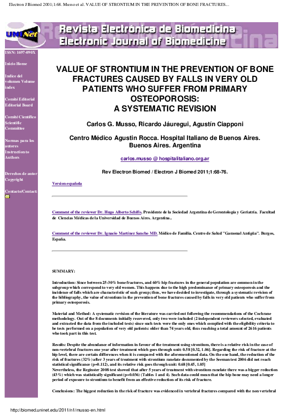 (PDF) Strontium Revision paper in 80+ elderly people