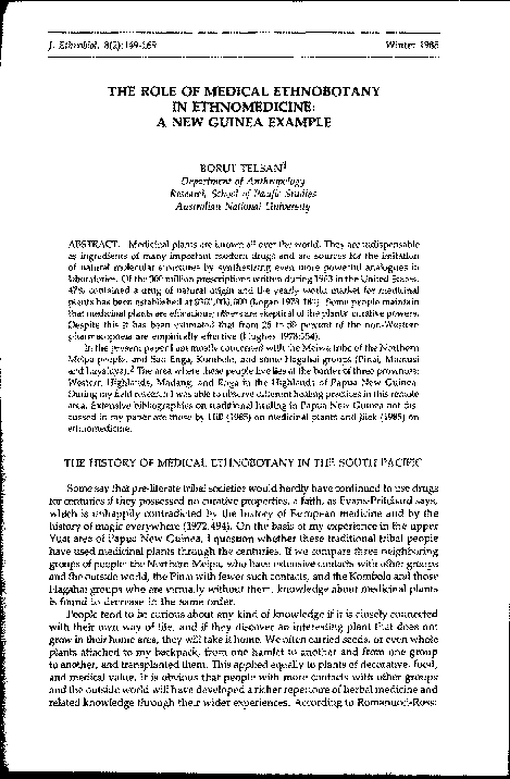 Medical ethnobotany picture