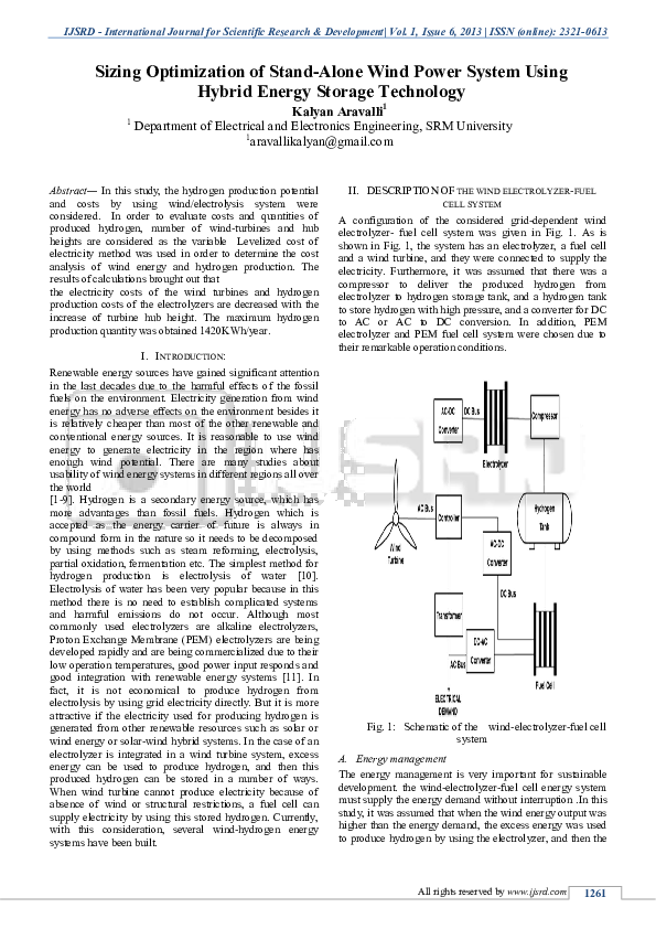 (PDF) Sizing Optimization of Stand-Alone Wind Power System Using Hybrid ...