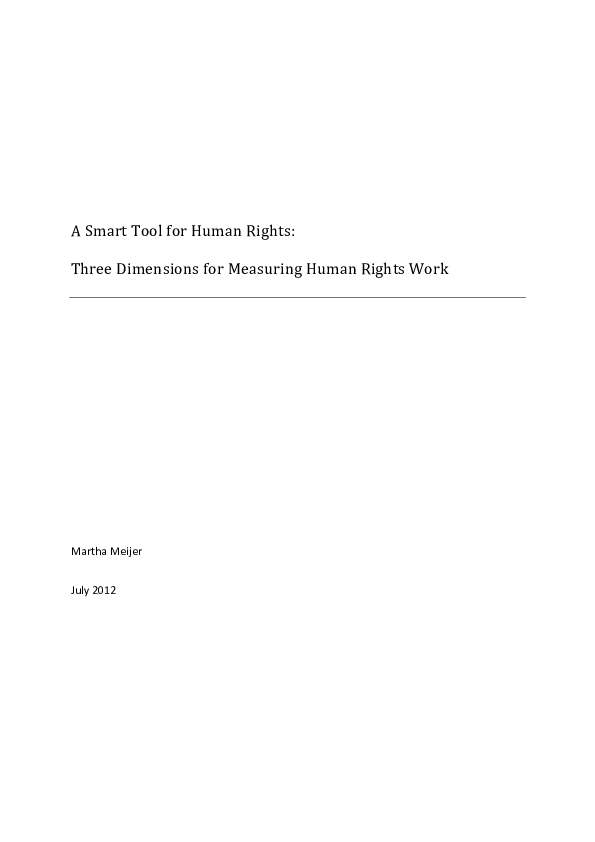 (PDF) A Smart Tool for Human Rights Three Dimensions for Measuring Human Rights Work Martha