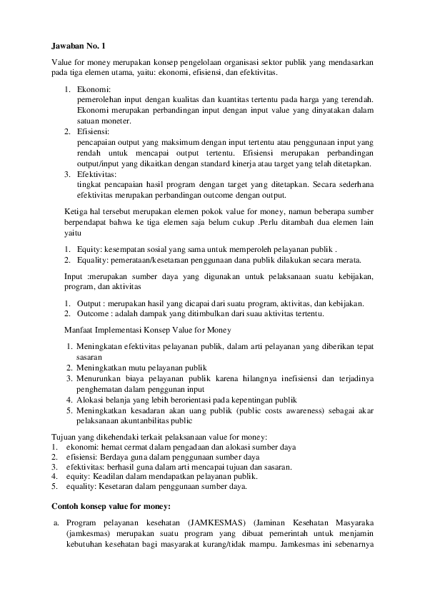 Doc Value For Money Ayi Sutisna Aja Academia Edu