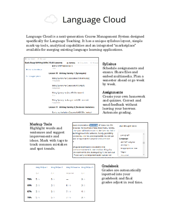(DOC) Language Cloud - The Next Generation of Course Management Systems