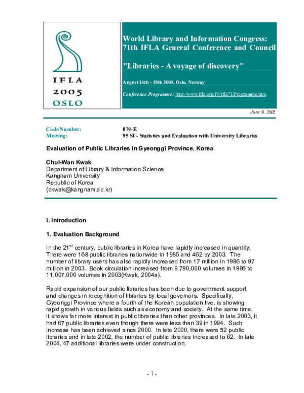 (PDF) World Library and Information Congress: 71th IFLA General ...