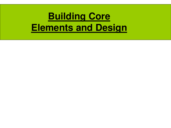 (PPT) Bulding Core Basics