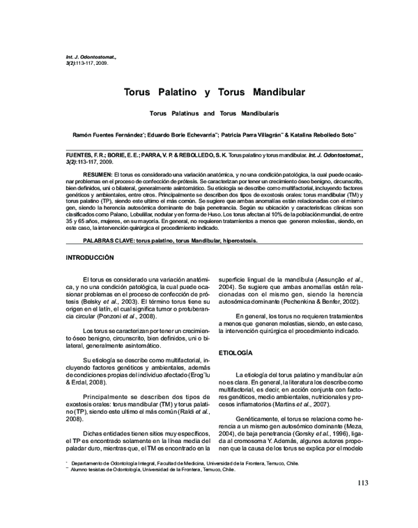 (PDF) Torus Palatino y Torus Mandibular Torus Palatinus and Torus ...