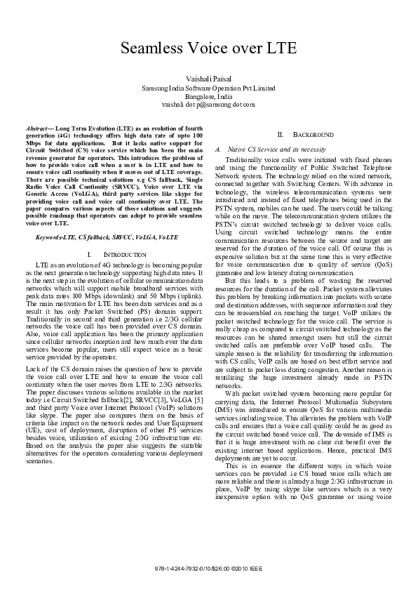  pdf seamless voice over lte