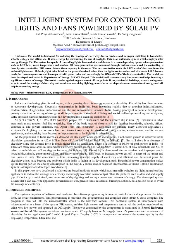 Solar powered fan research paper image