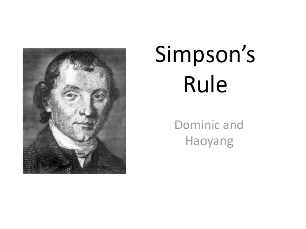 (PPT) Final simpsons rule