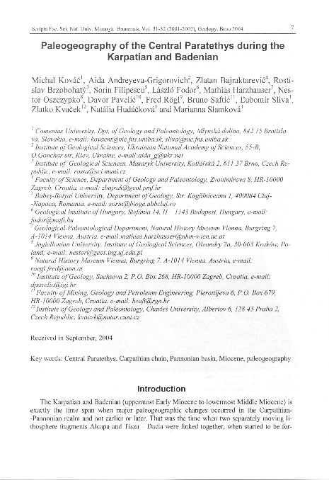 (PDF) Paleogeography of the Central Paratethys during the Karpatian and ...