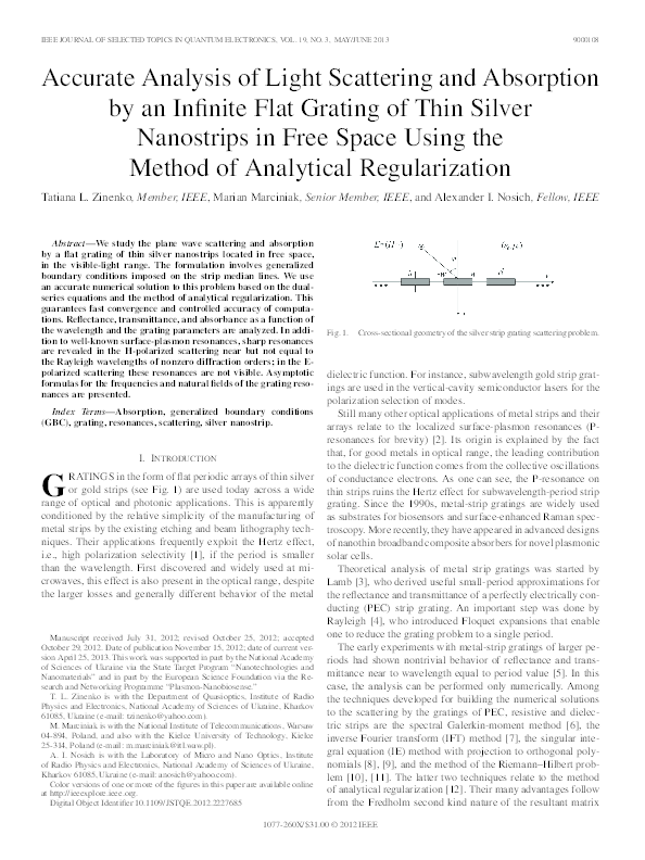 (PDF) Accurate Analysis of Light Scattering and Absorption by an ...