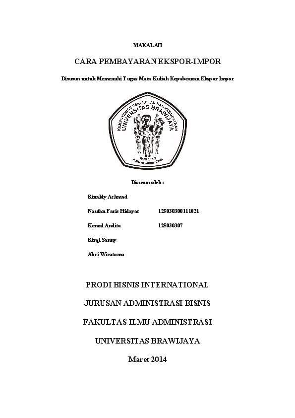 (DOC) cara pembayaran perdagangan internasional