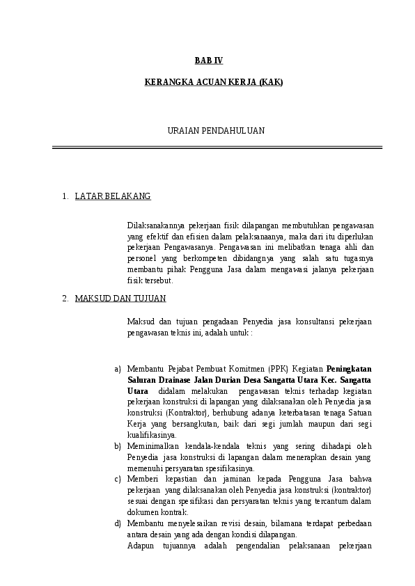 Contoh Kerangka Acuan Kerja Pengadaan Komputer Dan Printer