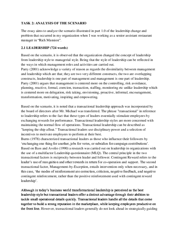 (DOC) TASK 2: ANALYSIS OF THE SCENARIO