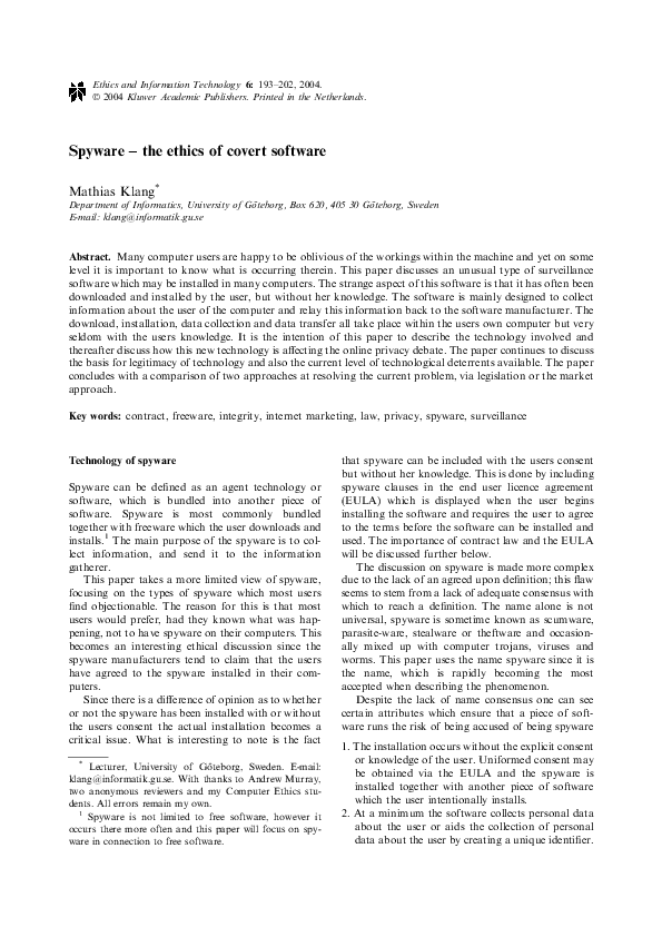 Computer ethics topics image