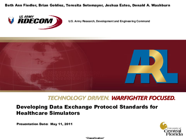 (PDF) Developing Data Exchange Protocol Standards for Healthcare Simulators